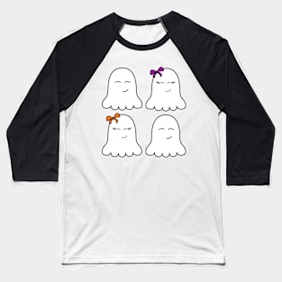Cute Male and Female Happy Ghosts Baseball T-Shirt